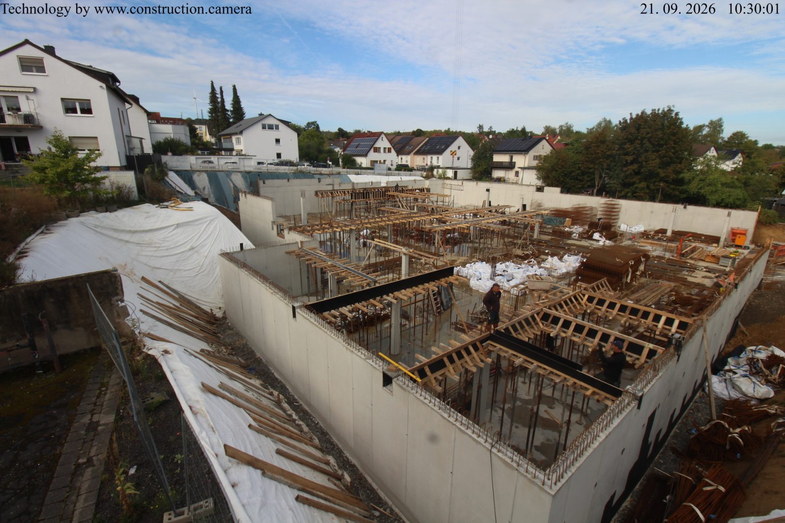 Aktuelle Aufnahme der Baustelle Quartier der Flüsse